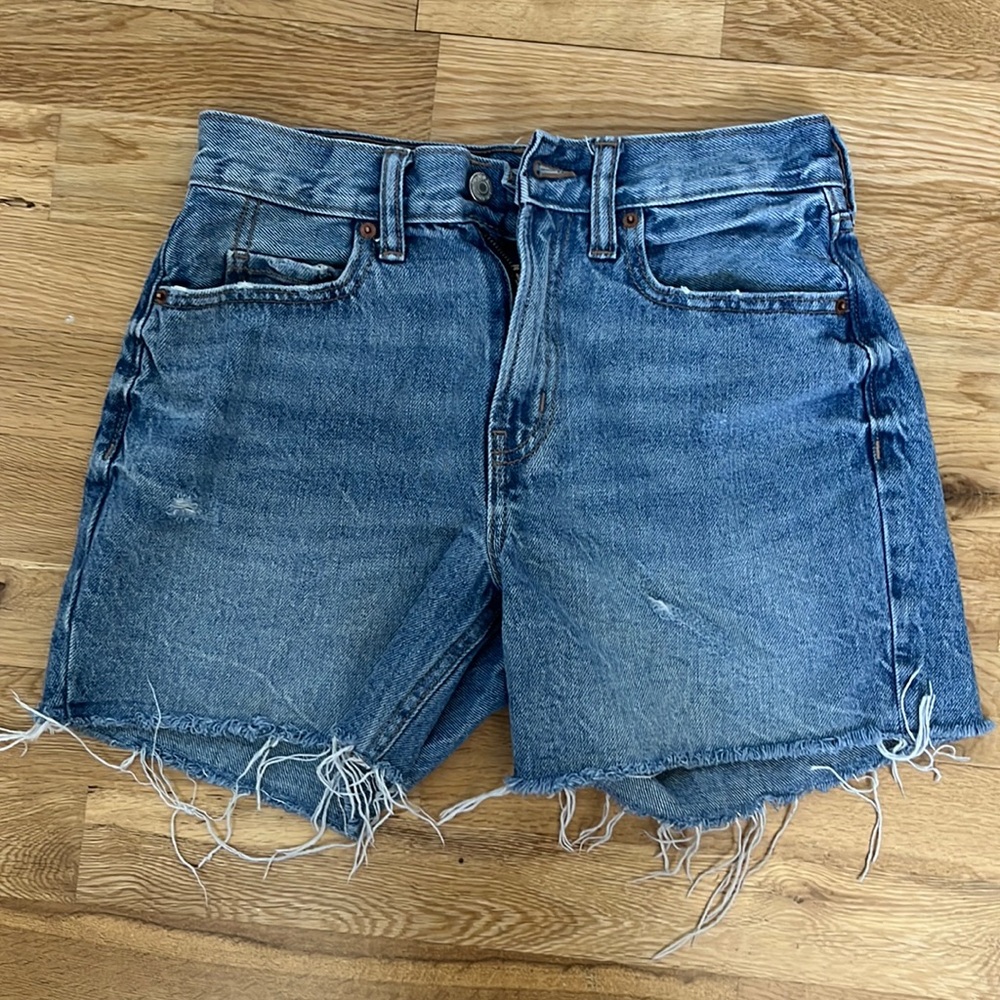 Blue mom jeans shorts never used
